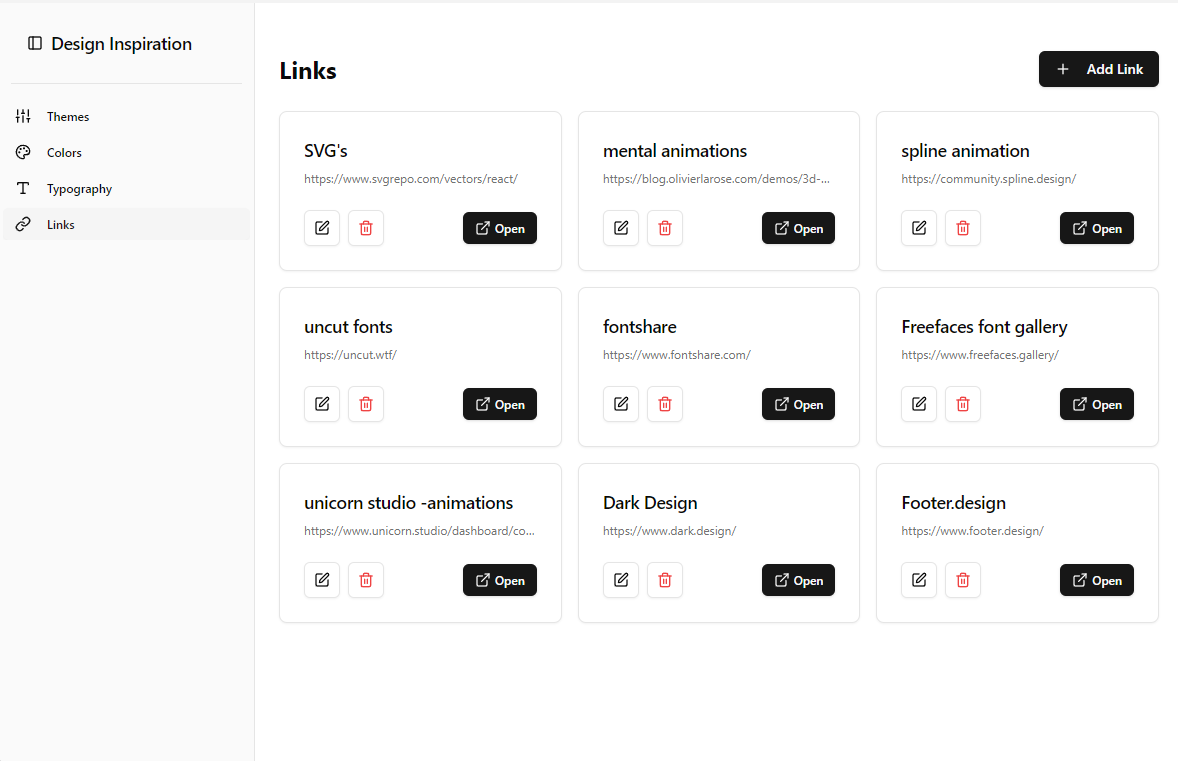Inspiration Manager Features