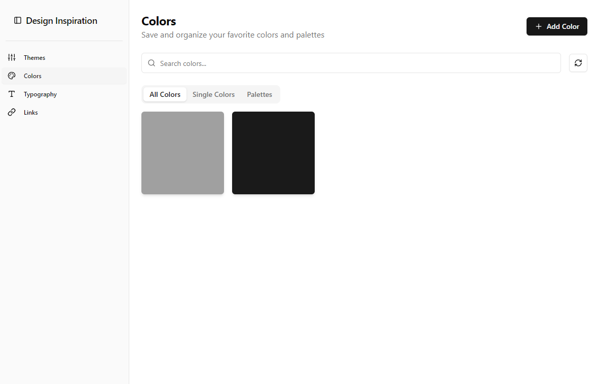 Inspiration Manager Dashboard