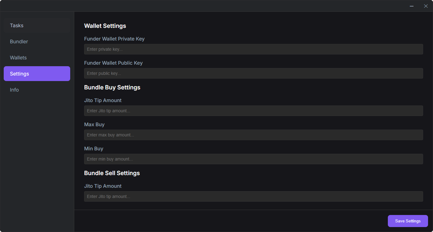 Moon Bundler Interface