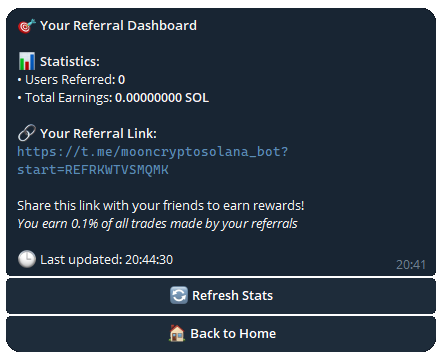 Moon Telegram Referrals